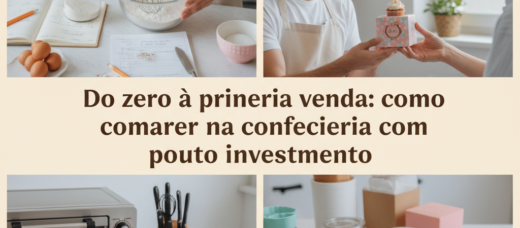 Do zero à primeira venda: como começar na confeitaria com pouco investimento