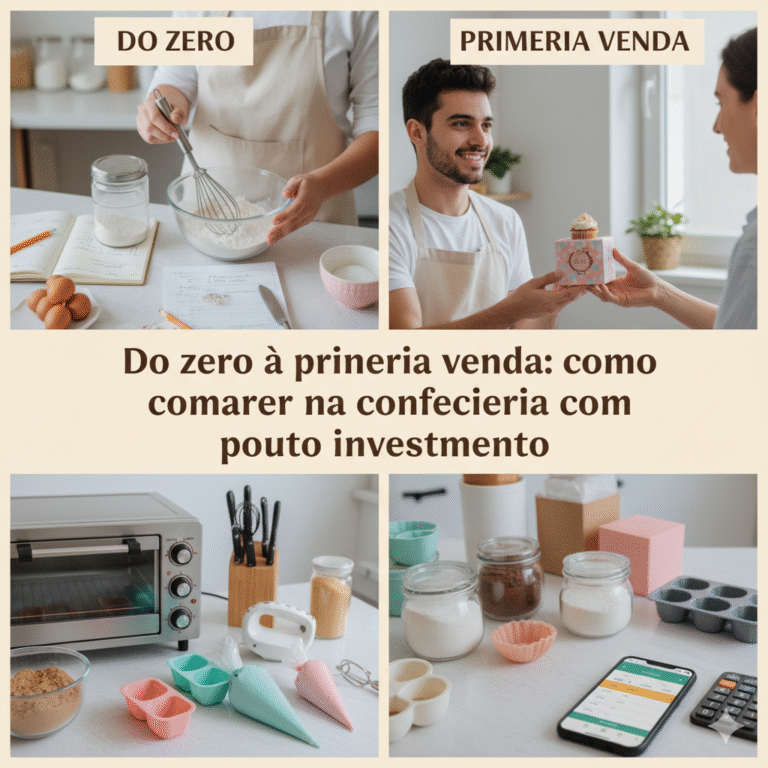 Do zero à primeira venda: como começar na confeitaria com pouco investimento