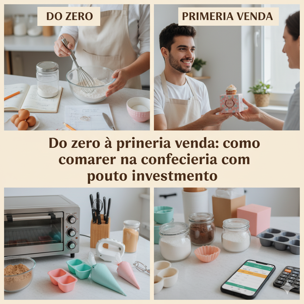 Do zero à primeira venda: como começar na confeitaria com pouco investimento